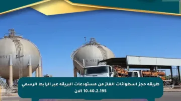 طريقة حجز أسطوانات الغاز من مستودعات البريقة عبر الرابط الرسمي 10.40.2.195 الآن